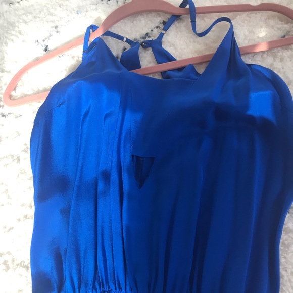 FLASH ⚡️⚡️⚡️ SALE!!! Karina Grimaldi blue silk jumpsuit, size XS - Picture 8 of 8